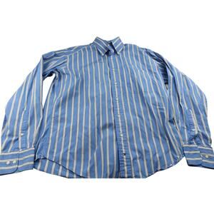 Tommy Hilfiger Blue Stripe Shirt Men's 15.5 34-35
